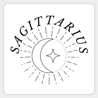 Sagittarius Sun Moon and Star Sticker